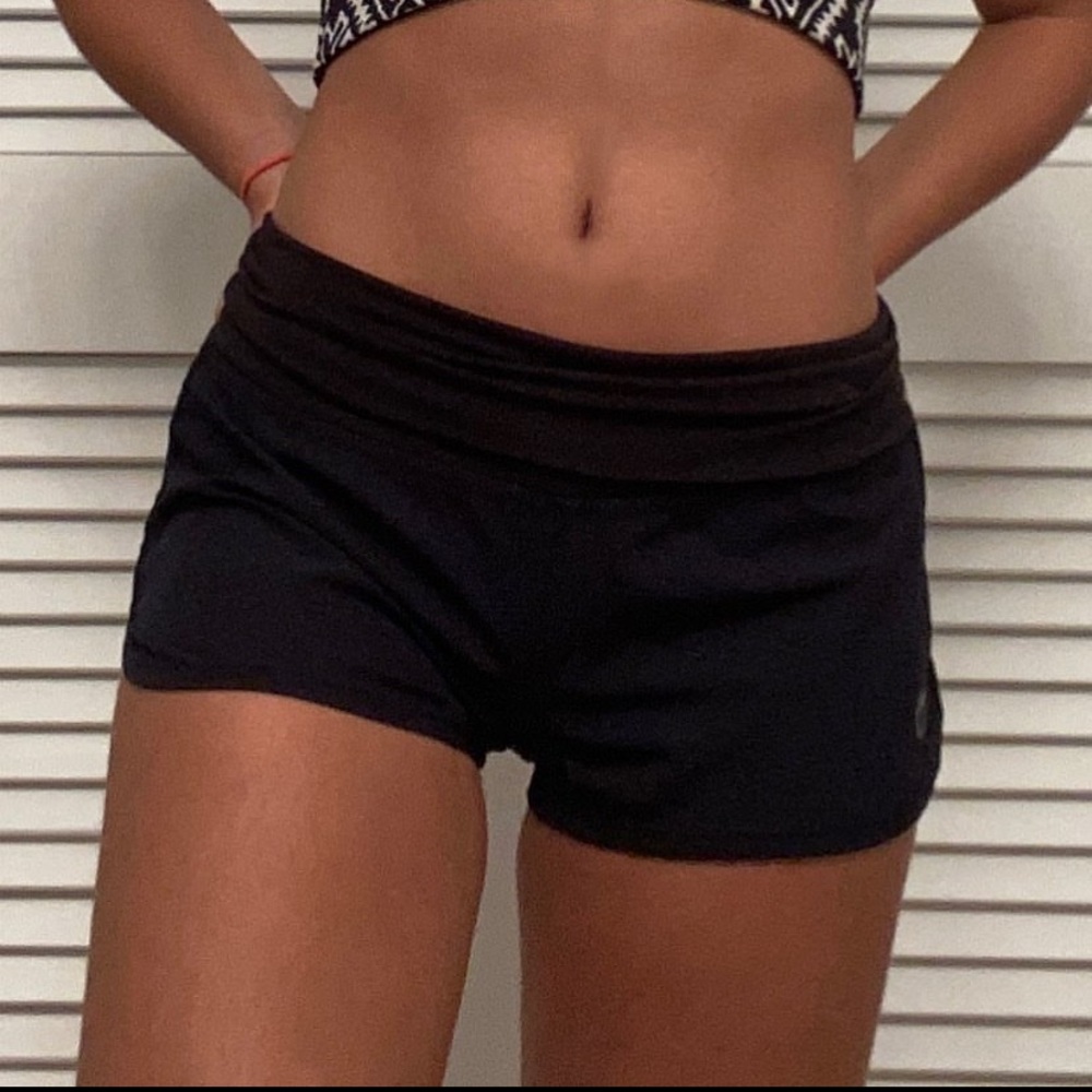 Woman black beach short